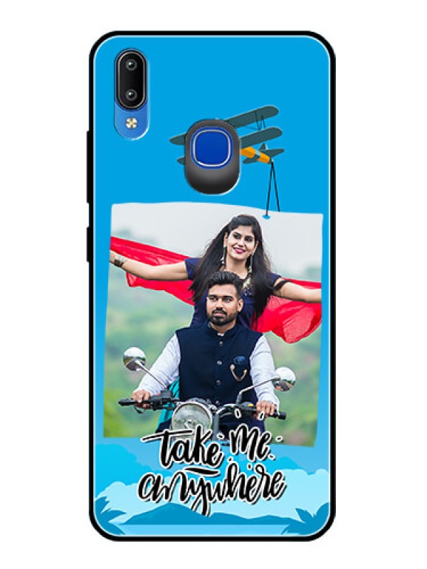 Custom Vivo Y93 Custom Glass Mobile Case  - Traveller Design 