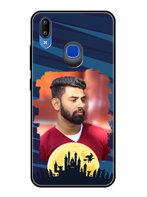 Custom Vivo Y93 Photo Printing on Glass Case  - Halloween Witch Design 