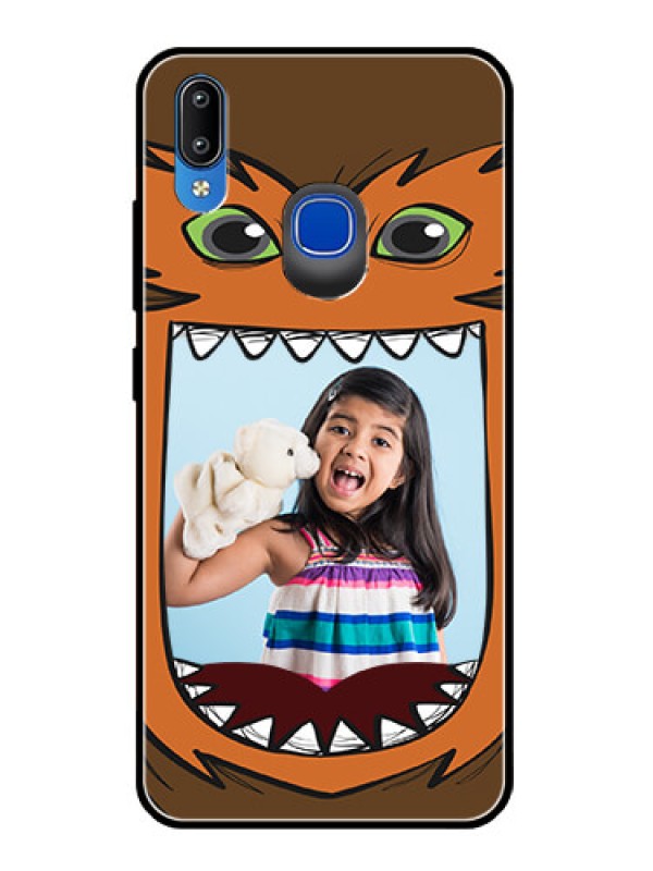 Custom Vivo Y93 Photo Printing on Glass Case  - Owl Monster Back Case Design