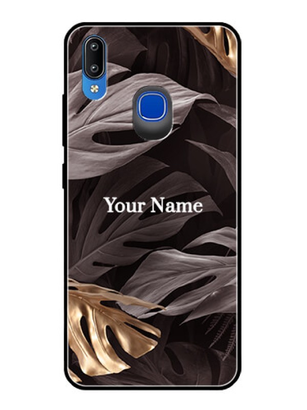 Custom Vivo Y93 Personalised Glass Phone Case - Wild Leaves digital paint Design
