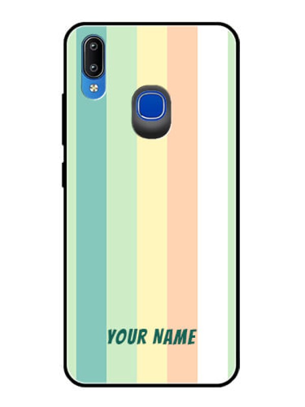 Custom Vivo Y93 Photo Printing on Glass Case - Multi-colour Stripes Design