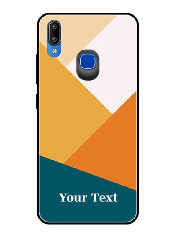Custom Vivo Y93 Personalized Glass Phone Case - Stacked Multi-colour Design