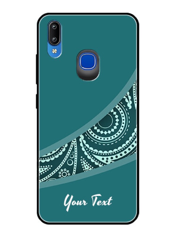 Custom Vivo Y93 Photo Printing on Glass Case - semi visible floral Design