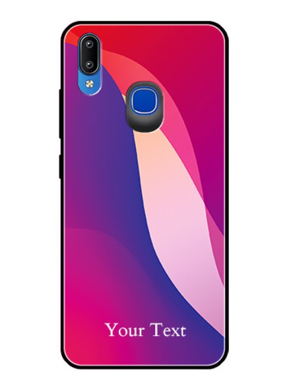Custom Vivo Y93 Personalized Glass Phone Case - Digital abstract Overlap Design