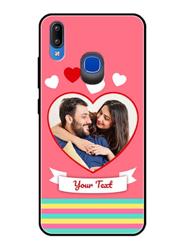 Custom Vivo Y95 Photo Printing on Glass Case  - Love Doodle Design