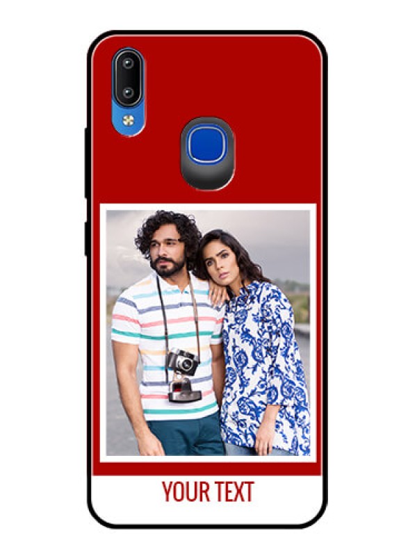 Custom Vivo Y95 Personalized Glass Phone Case  - Simple Red Color Design