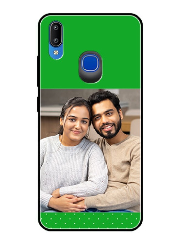 Custom Vivo Y95 Personalized Glass Phone Case  - Green Pattern Design