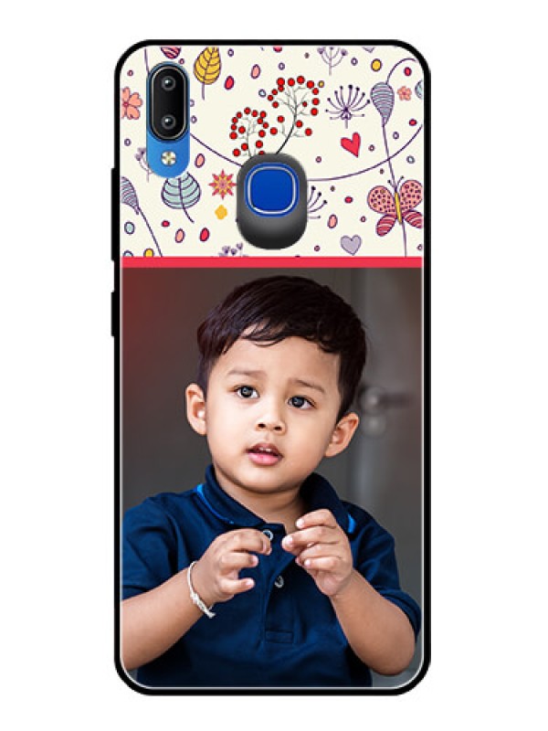 Custom Vivo Y95 Custom Glass Mobile Case  - Premium Floral Design