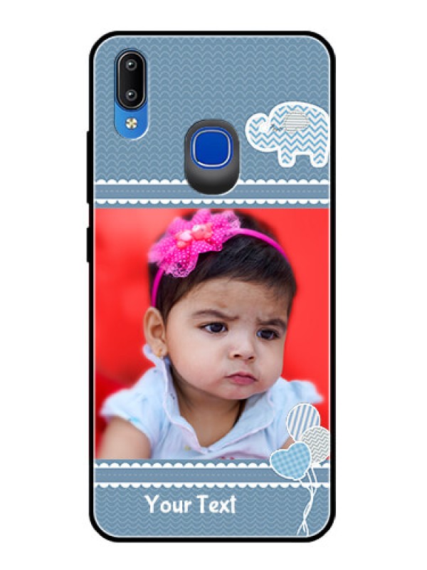 Custom Vivo Y95 Photo Printing on Glass Case  - with Kids Pattern Design