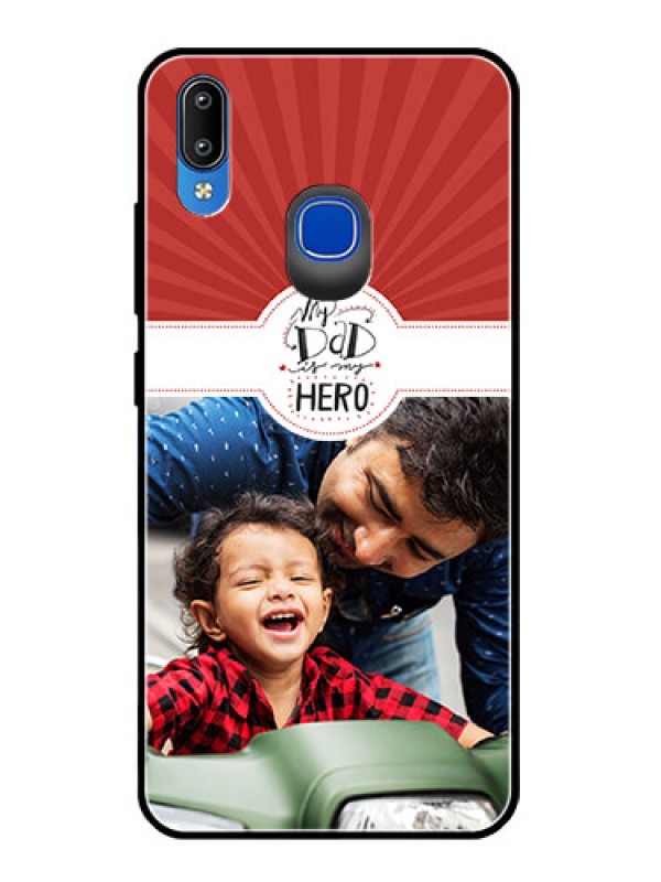Custom Vivo Y95 Photo Printing on Glass Case  - My Dad Hero Design