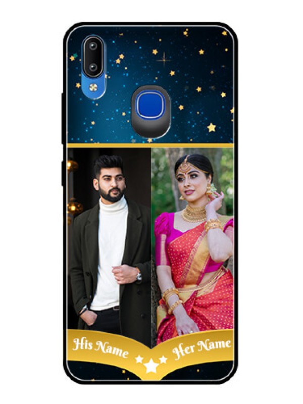 Custom Vivo Y95 Custom Glass Phone Case  - Galaxy Stars Backdrop Design