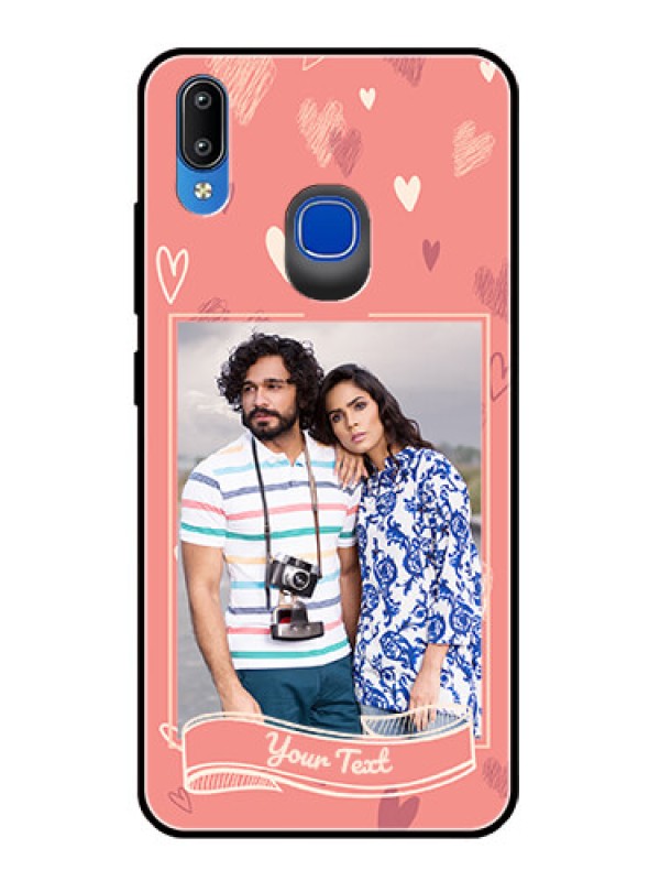 Custom Vivo Y95 Custom Glass Phone Case  - Love doodle art Design