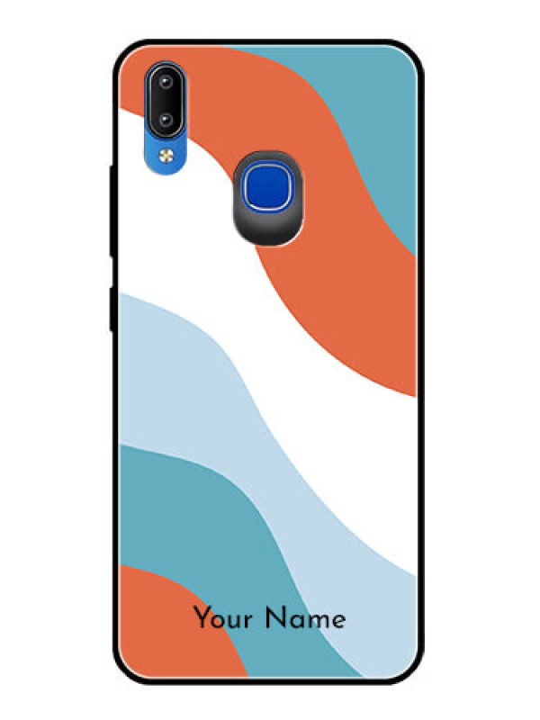 Custom Vivo Y95 Custom Glass Mobile Case - coloured Waves Design