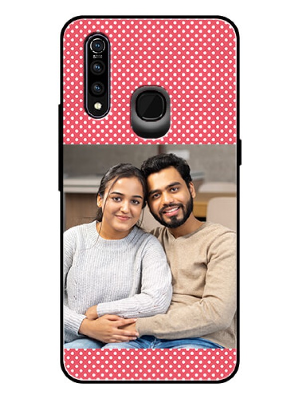 Custom Vivo Z1 Pro Custom Glass Phone Case  - White Dotted Design