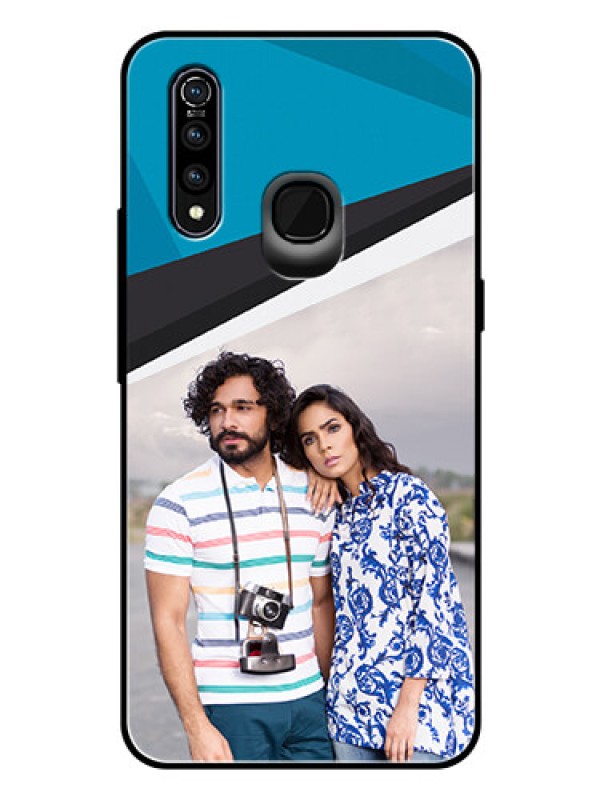 Custom Vivo Z1 Pro Photo Printing on Glass Case  - Simple Pattern Photo Upload Design