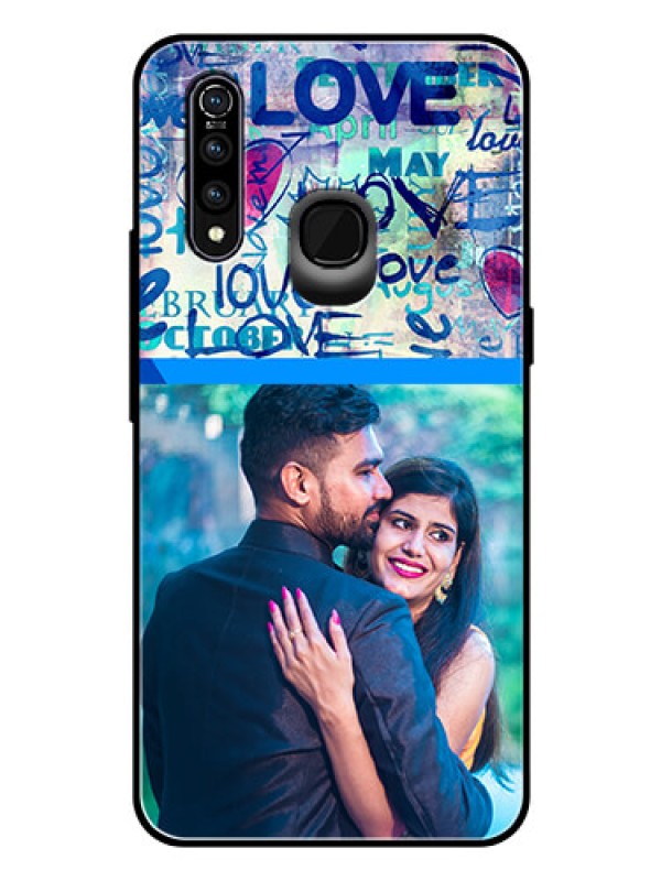 Custom Vivo Z1 Pro Custom Glass Mobile Case  - Colorful Love Design