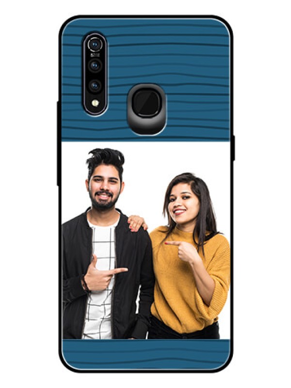 Custom Vivo Z1 Pro Custom Glass Phone Case  - Blue Pattern Cover Design