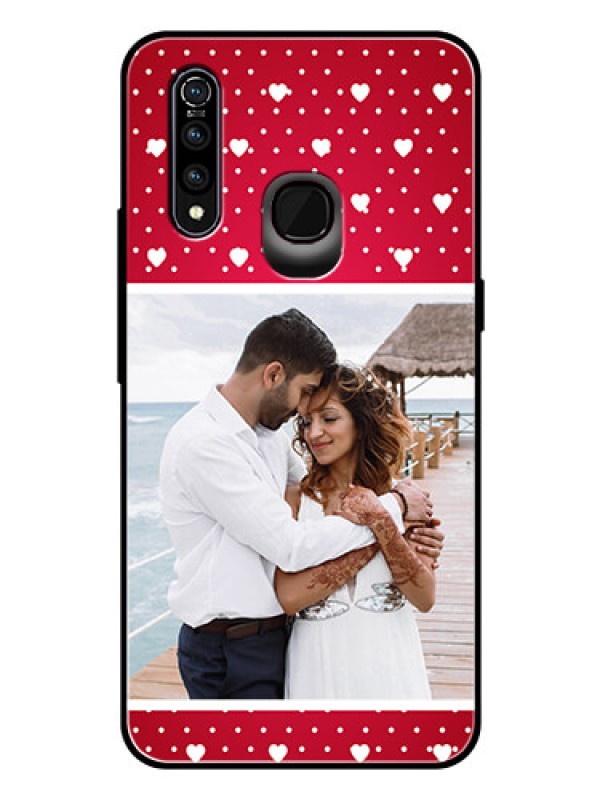 Custom Vivo Z1 Pro Photo Printing on Glass Case  - Hearts Mobile Case Design