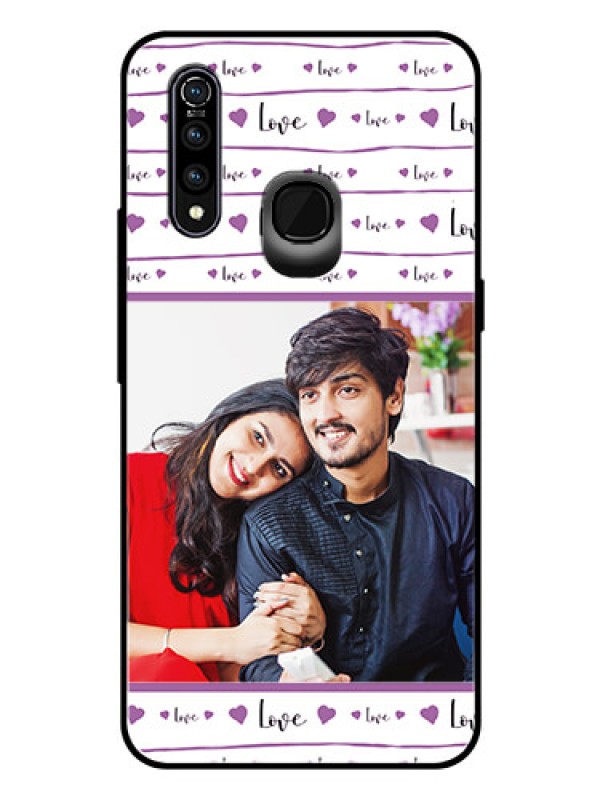 Custom Vivo Z1 Pro Custom Glass Mobile Case  - Couples Heart Design