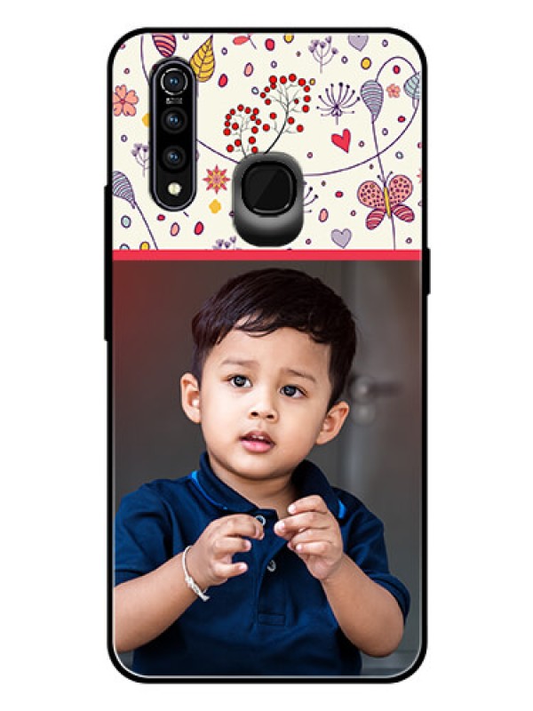 Custom Vivo Z1 Pro Custom Glass Mobile Case  - Premium Floral Design