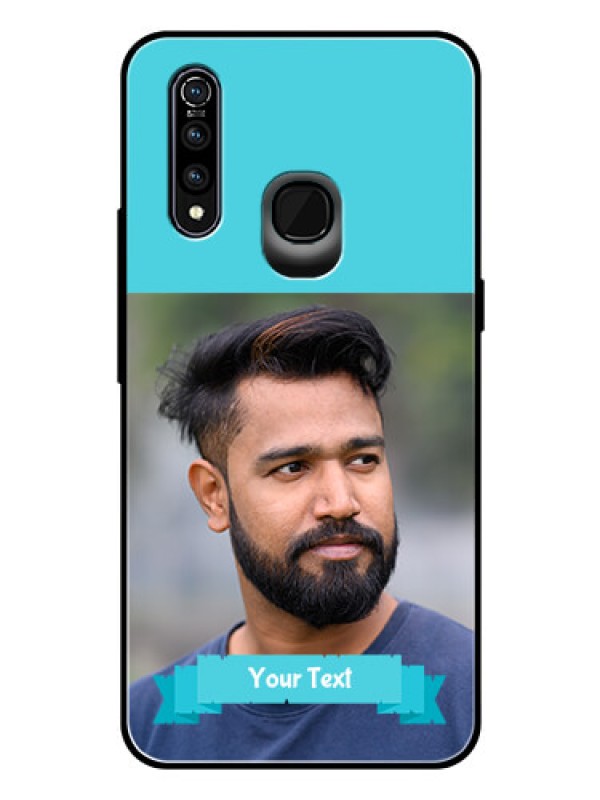 Custom Vivo Z1 Pro Personalized Glass Phone Case  - Simple Blue Color Design
