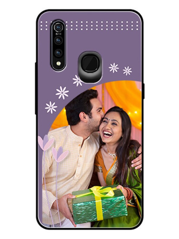 Custom Vivo Z1 Pro Custom Glass Mobile Case  - Lavender flowers design 