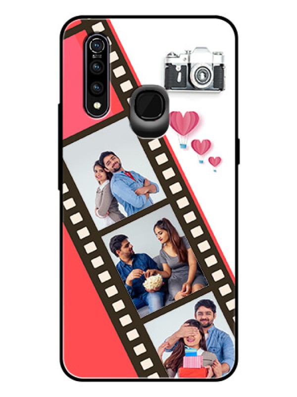 Custom Vivo Z1 Pro Personalized Glass Phone Case  - 3 Image Holder with Film Reel