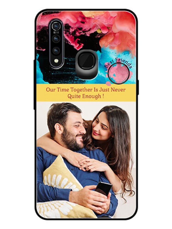 Custom Vivo Z1 Pro Custom Glass Mobile Case  - Quote with Acrylic Painting Design