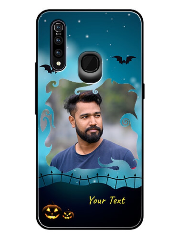 Custom Vivo Z1 Pro Custom Glass Phone Case  - Halloween frame design