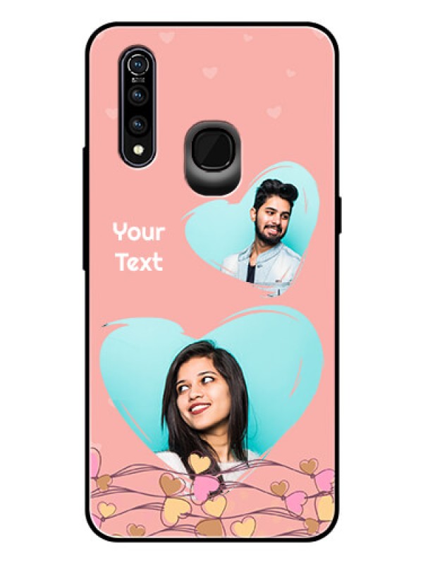 Custom Vivo Z1 Pro Custom Glass Mobile Case  - Love Doodle Design