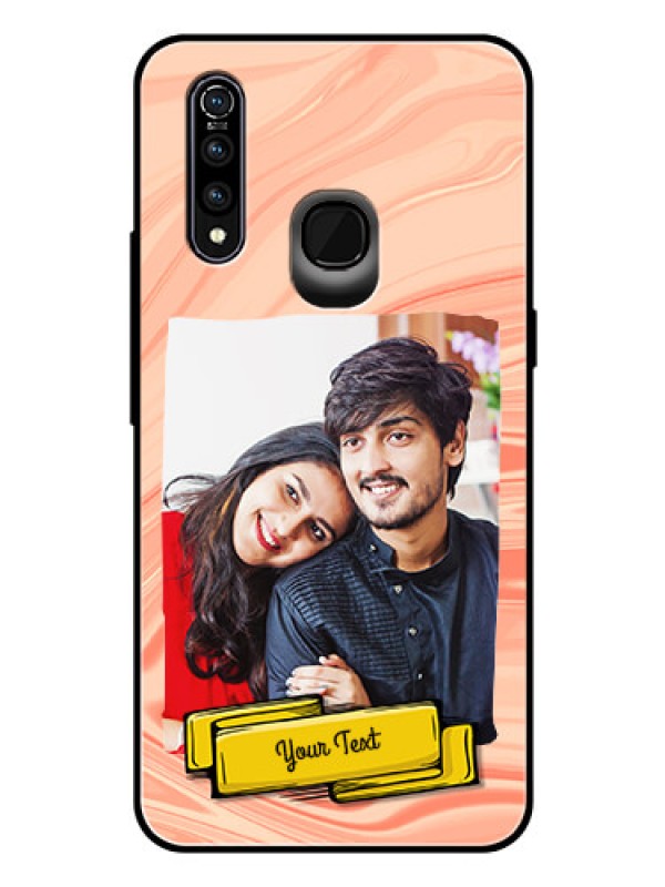 Custom Vivo Z1 Pro Personalized Glass Phone Case  - Marble Texture Design