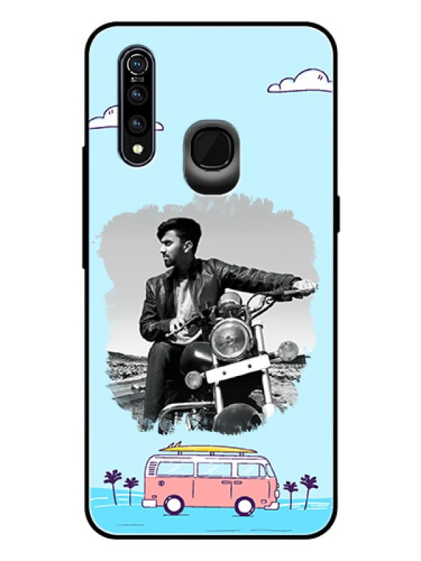Custom Vivo Z1 Pro Photo Printing on Glass Case  - Travel & Adventure Design