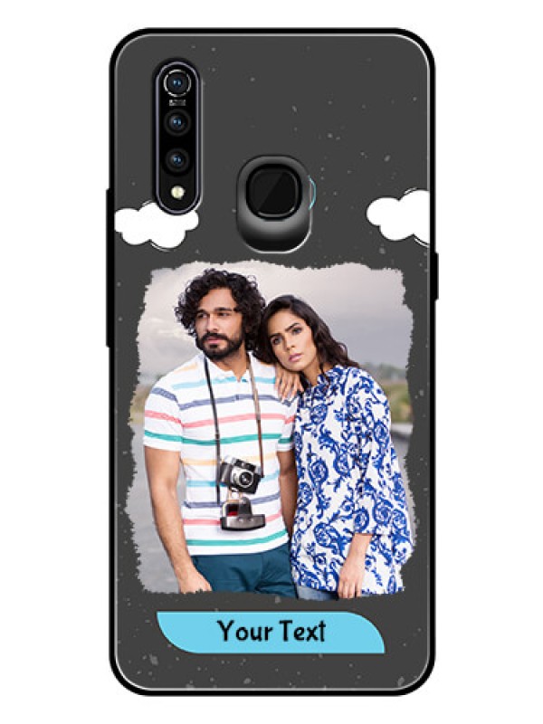 Custom Vivo Z1 Pro Custom Glass Phone Case  - Splashes with love doodles Design