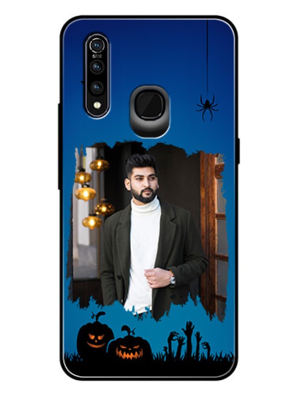 Custom Vivo Z1 Pro Photo Printing on Glass Case  - with pro Halloween design 