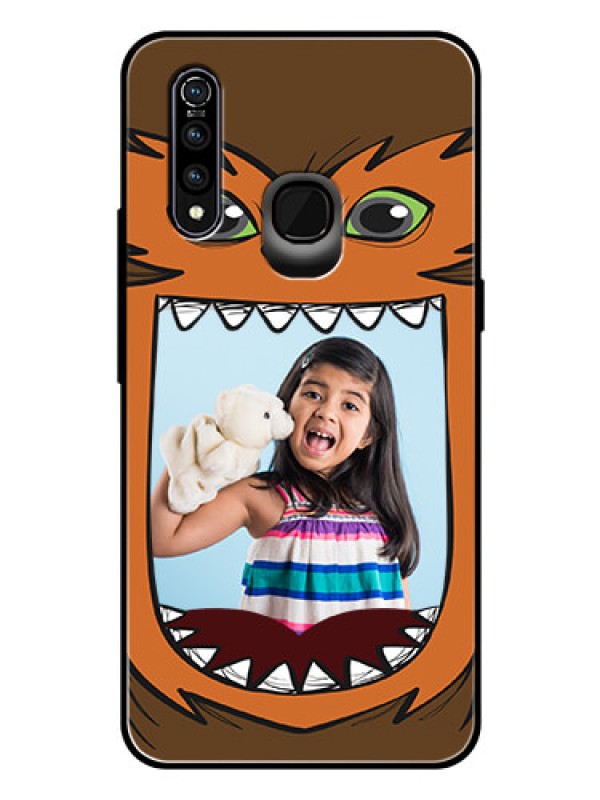 Custom Vivo Z1 Pro Photo Printing on Glass Case  - Owl Monster Back Case Design