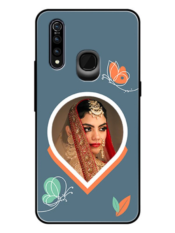 Custom Vivo Z1 Pro Custom Glass Mobile Case - Droplet Butterflies Design