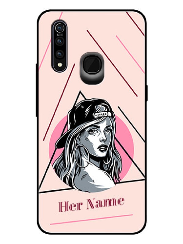 Custom Vivo Z1 Pro Personalized Glass Phone Case - Rockstar Girl Design