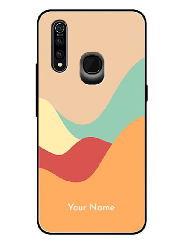 Custom Vivo Z1 Pro Personalized Glass Phone Case - Ocean Waves Multi-colour Design