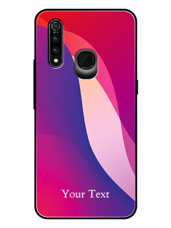 Custom Vivo Z1 Pro Personalized Glass Phone Case - Digital abstract Overlap Design
