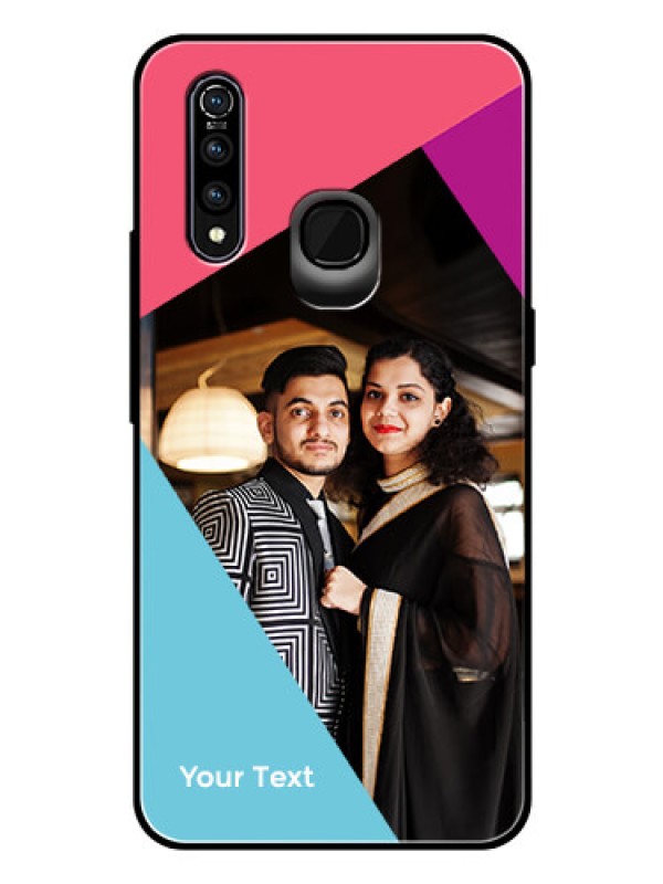 Custom Vivo Z1 Pro Custom Glass Mobile Case - Stacked Triple colour Design