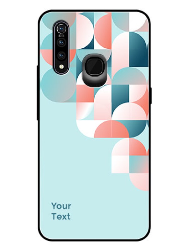 Custom Vivo Z1 Pro Custom Glass Phone Case - Stylish Semi-circle Pattern Design