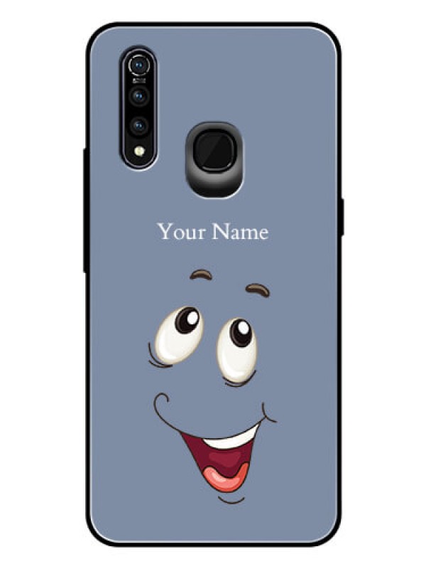 Custom Vivo Z1 Pro Photo Printing on Glass Case - Laughing Cartoon Face Design
