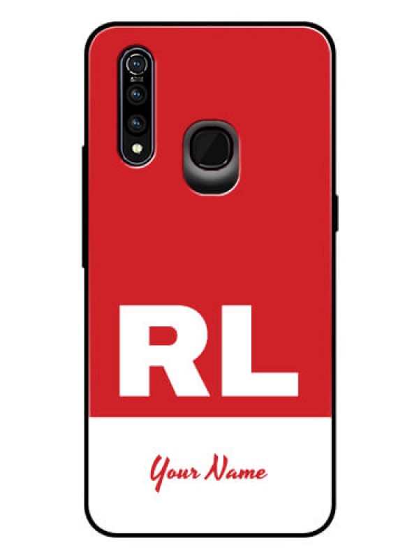 Custom Vivo Z1 Pro Personalized Glass Phone Case - dual tone custom text Design
