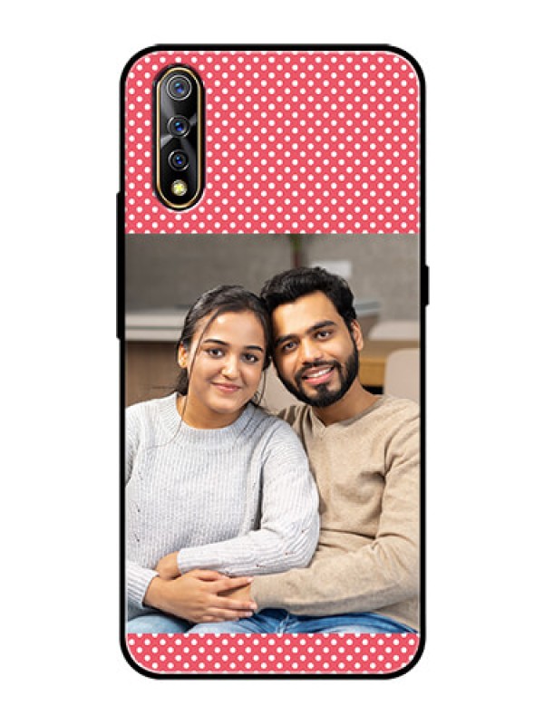 Custom Vivo Z1x Custom Glass Phone Case  - White Dotted Design