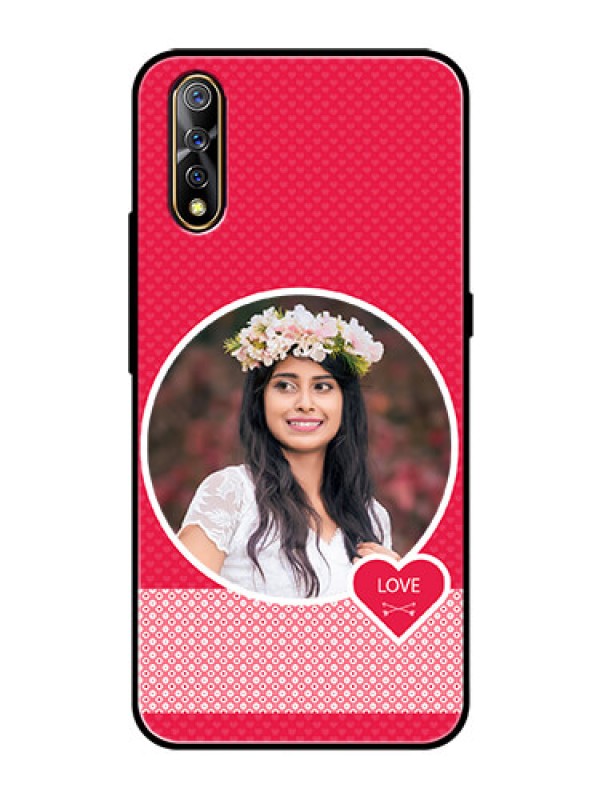Custom Vivo Z1x Personalised Glass Phone Case  - Pink Pattern Design