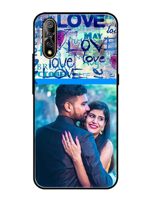 Custom Vivo Z1x Custom Glass Mobile Case  - Colorful Love Design