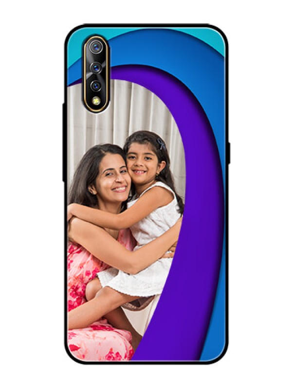 Custom Vivo Z1x Photo Printing on Glass Case  - Simple Pattern Design