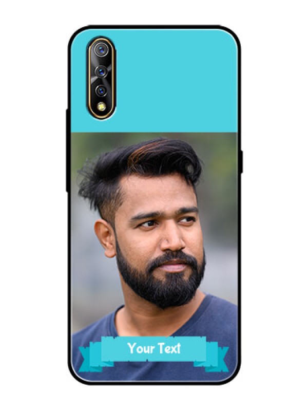 Custom Vivo Z1x Personalized Glass Phone Case  - Simple Blue Color Design