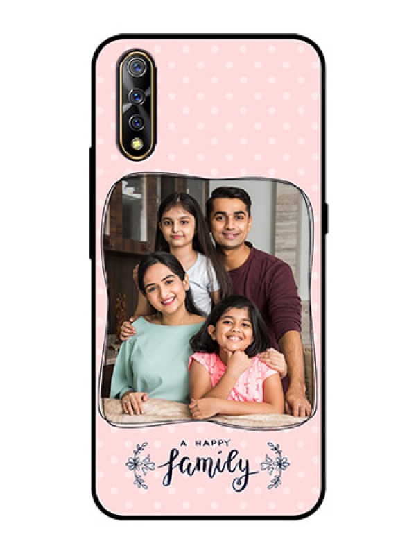 Custom Vivo Z1x Custom Glass Phone Case  - Family with Dots Design