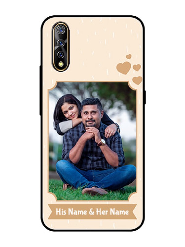 Custom Vivo Z1x Custom Glass Phone Case  - with confetti love design 